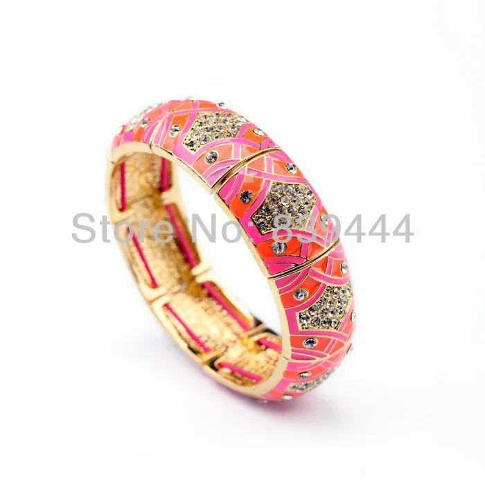 

New Arrival Gold Color Party Glass Bracelets Bangles