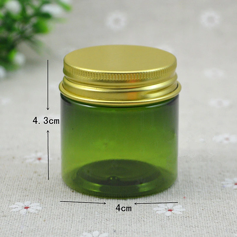 

50pcs Cream bottle for avoiding light round small plastic bottle jars containers with lids for cosmetic packaging