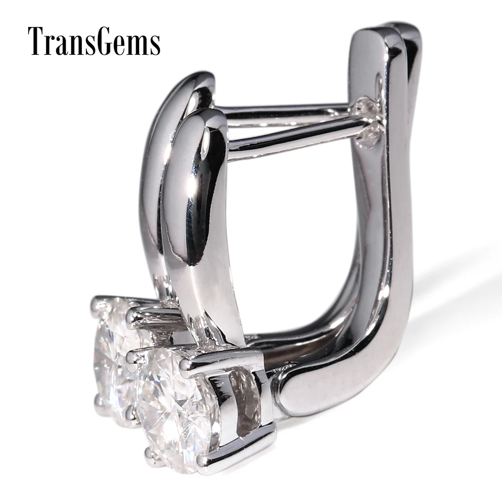 Женские серьги подвески с муассанитом 14 к 1 00 карат|drop earrings|earrings 18kearring 18k white gold |