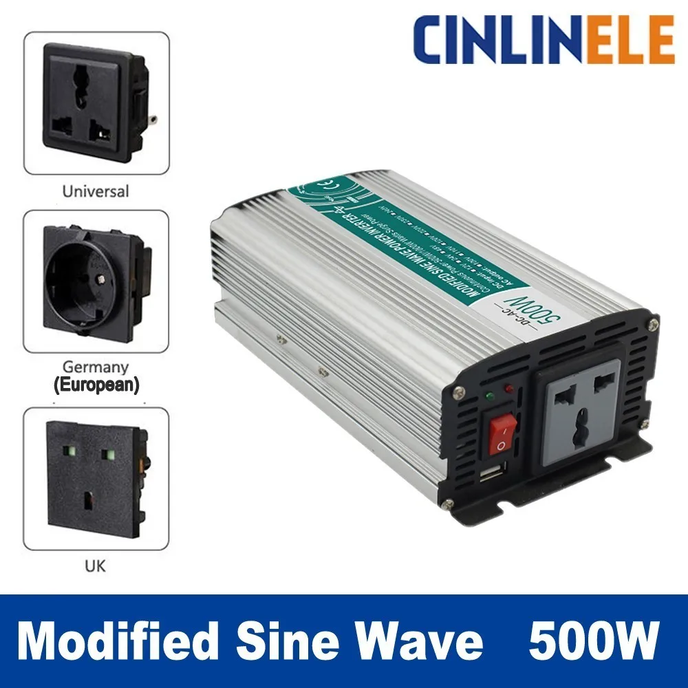Интеллектуальный инвертор синусоидальной волны 500 Вт CLM500A DC 12 В 24 к AC 110 220