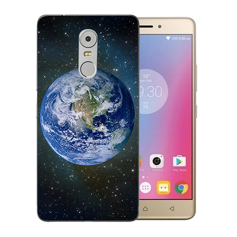 5.5 inch For Lenovo K6 Note Case Silicon Vibe Cover Space World Pattern Soft Capa for K53 A48 Protector Shell |