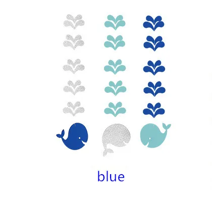 blue Whale Милый КИТ всплеск бумажные гирлянды баннер мальчик девочки для празднования первого дня рождения украшения Дети Акула рождественские принадлежности для вечеринки баннер - Цвет: blue Whale