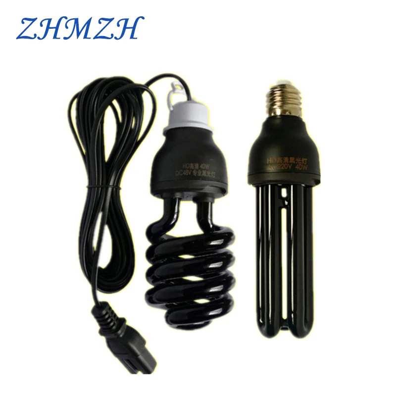DC48V 40W энергосберегающий черный свет CFL ультрафиолетовые лампы Ловушка для
