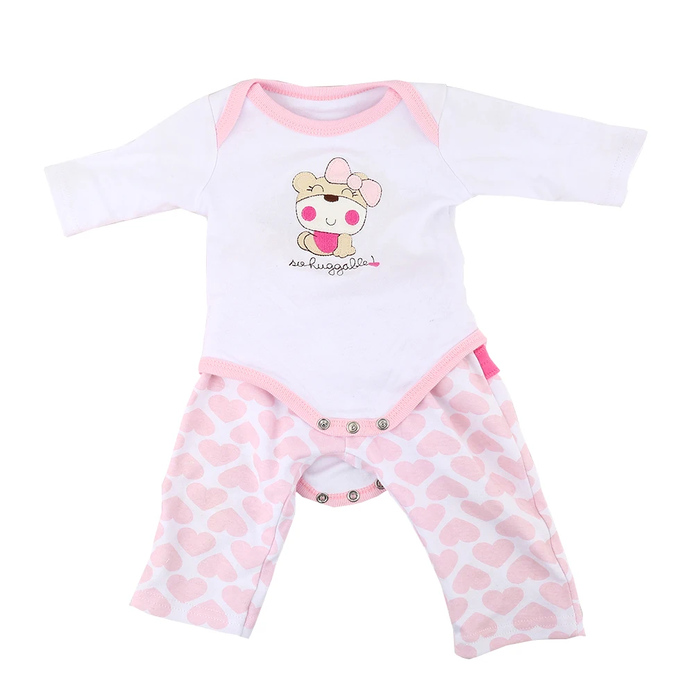 KAYDORA милый bebe кукла новорожденный одежда подходит для 20-22 дюймов перерожденные куклы младенцы, платье аксессуары с героями мультфильмов на возраст 0-3 месяца, одежда для малышей