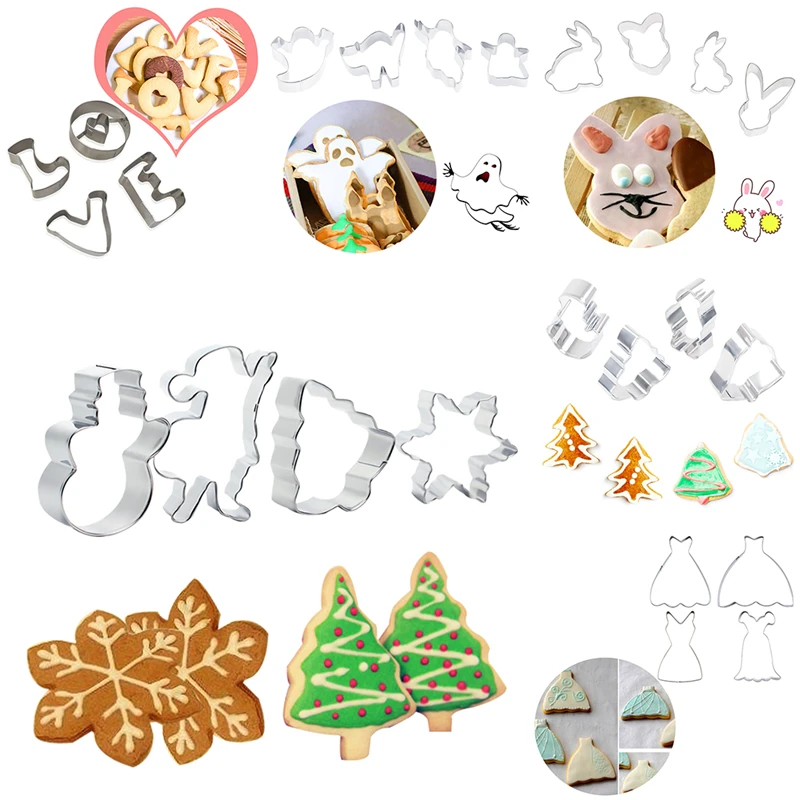 

New Easter Cookie Cutter Stainless Steel Cut Candy Biscuit Mold Cooking Tools Animal Theme Metal Metal Embossing Cutters Mould
