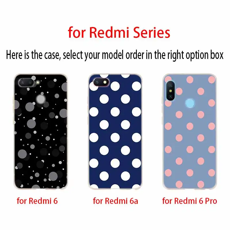 Чехол в горошек для Xiaomi Redmi Note 10 9 8 7 6 5 Pro Max 10S 9S 9T 8T note10 | Мобильные телефоны и