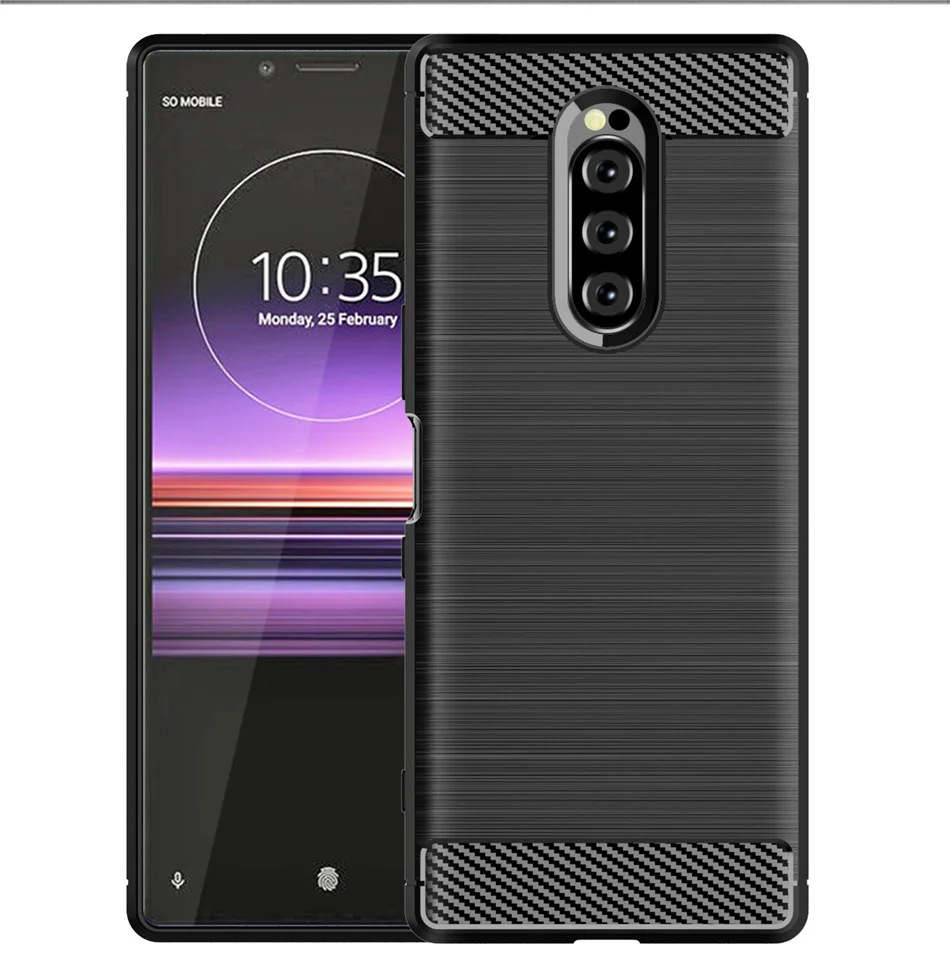 Чехол из углеродного волокна для sony Xperia 20 2, чехол для Xperia 10 XA1 XA2 Plus XA3 Ultra XZ3 XZ4 XZ1 Compact XZ XZ2, мягкий чехол из ТПУ