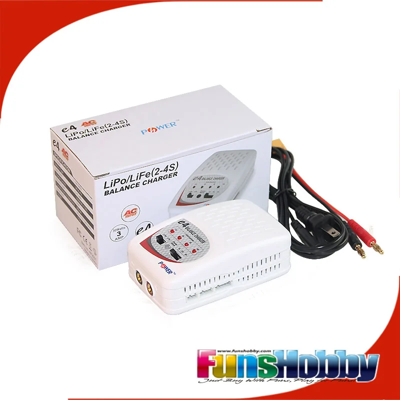 Балансирующее зарядное устройство E4 LiPo/LiFe 2S 3S переменный ток (100 в 240 в) входная