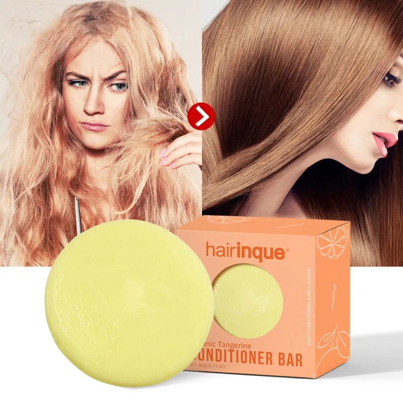 Organic Hair Tangerine Conditioner Bar Handmade Vitamin C Nourishing Hair Conditioner Soap Hair Care Moisturizing Dropshipping