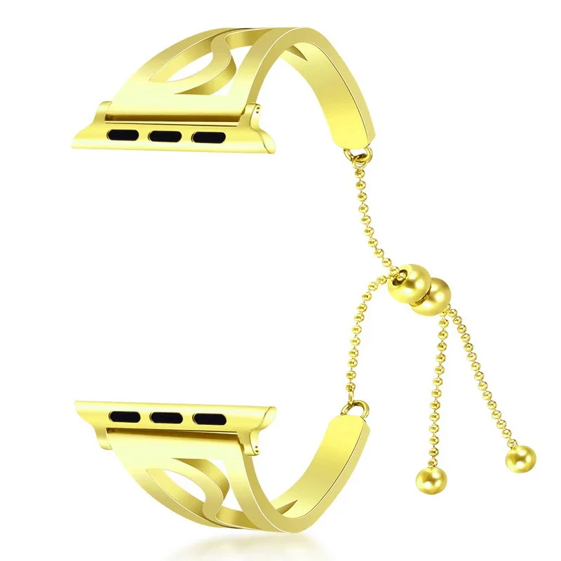 gold Женский ремешок для часов Apple watch band 38 мм 42 мм 40 мм 44 мм, браслет из нержавеющей стали для ремешок для часов аpple iWatch Series 4 3 2 1 - Цвет ремешка: gold