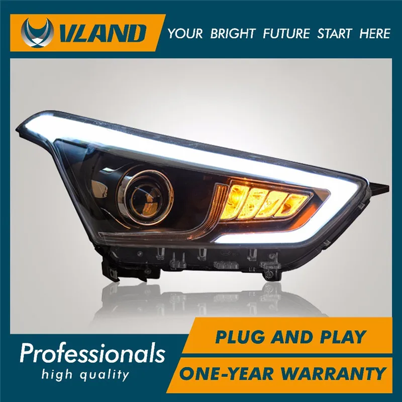 VLAND завод для автомобильных головных ламп Hyundai IX25 2014 2015 2016 LED ящик светодиодные