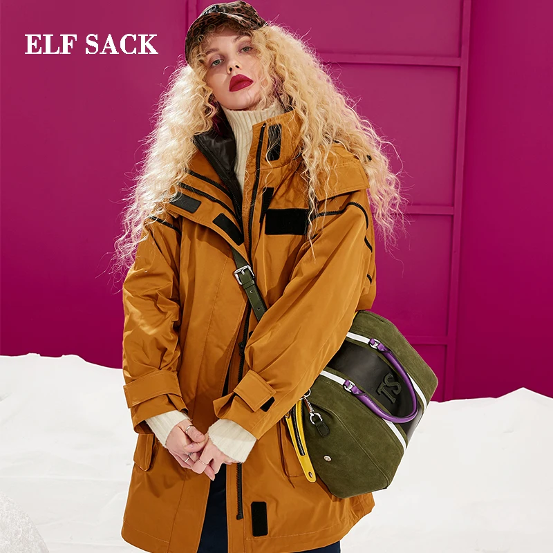 Женский пуховик ELFSACK зимний толстый белый | Женская одежда