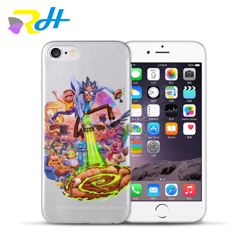 Для Fundas iPhone SE 5S 6S 7 8 Plus чехол Рик и Морти Мягкий силиконовый Новое поступление для