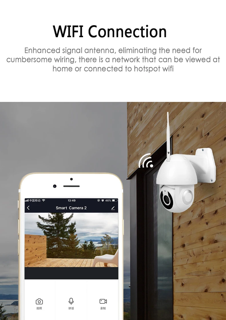 1080P HD беспроводная наружная инфракрасная ip-камера ночного видения Wifi