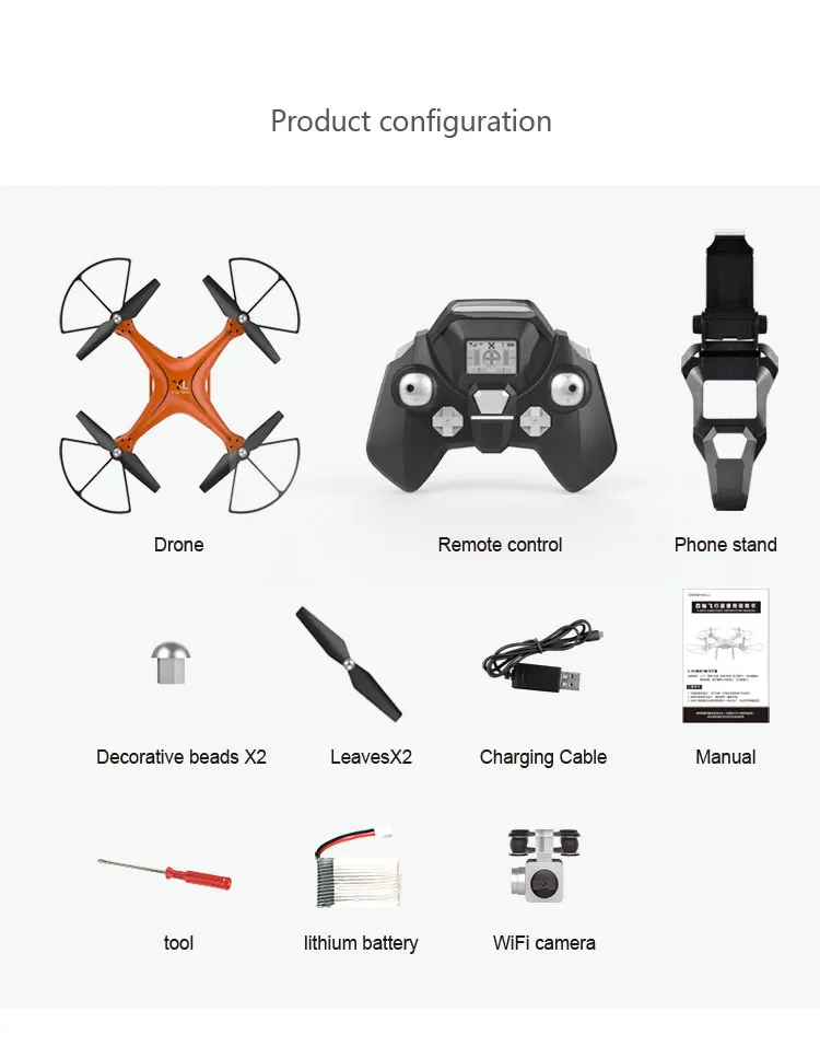 Высокое качество X10 Радиоуправляемый Дрон 2 4 ГГц Квадрокоптер камера WIFI FPV
