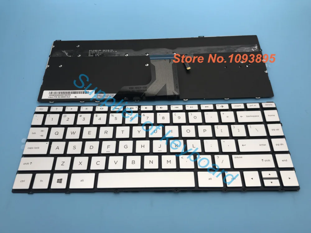 

NEW For HP Spectre x360 13-W010CA 13-W013DX 13-W020CA 13-W023DX Laptop English Keyboard Silver Backlit