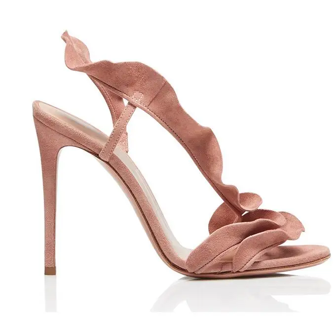 Новое поступление красная искусственная кожа ремешок с оборками свадебные туфли