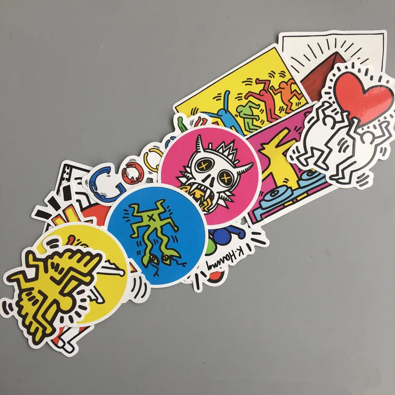 14 шт./лот, наклейка Keith Haring s для сноуборда, ноутбука, багажа, автомобиля, холодильника, автомобиля, Стайлинг, наклейка Pegatina