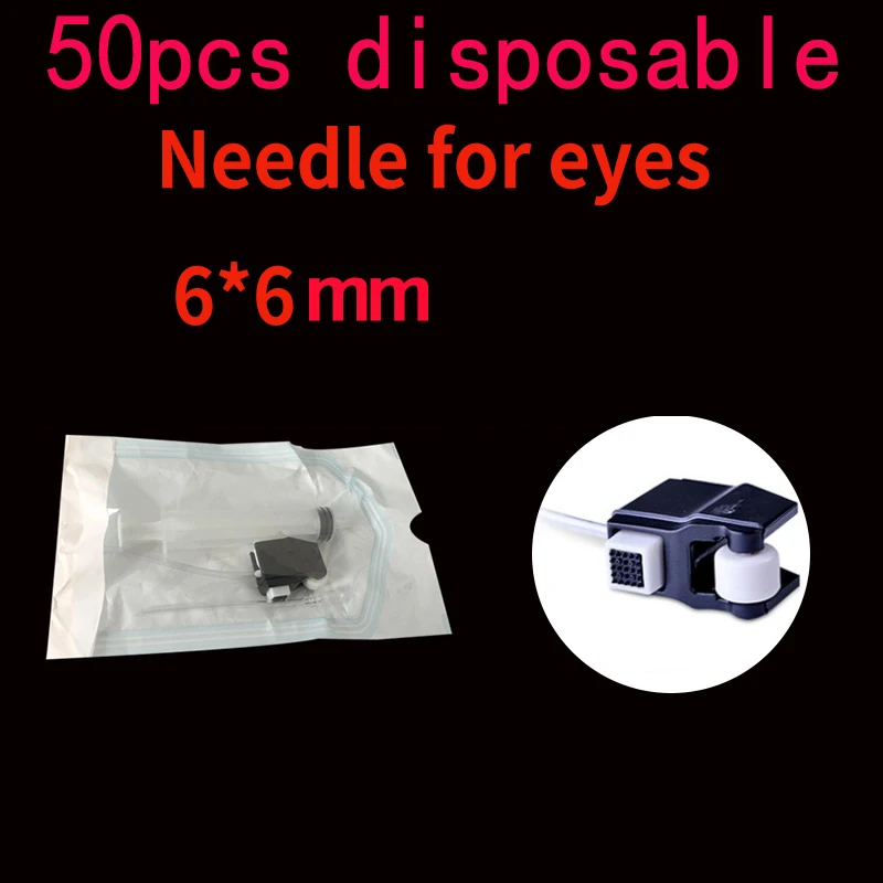 50pcs eye needle Обновление радиочастотного инжекционного пистолета мезо микрокристаллический инжектор ручка ванадиевая титановая 3 наконечника Mesogun устройство для ухода за кожей - Цвет: 50pcs eye needle