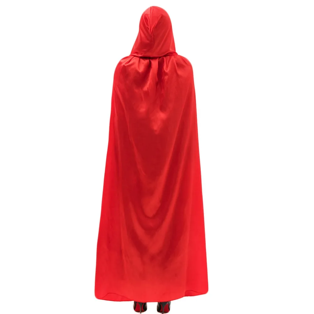 Взрослый Длинный сатиновый плащ накидка на Хэллоуин для рождественской