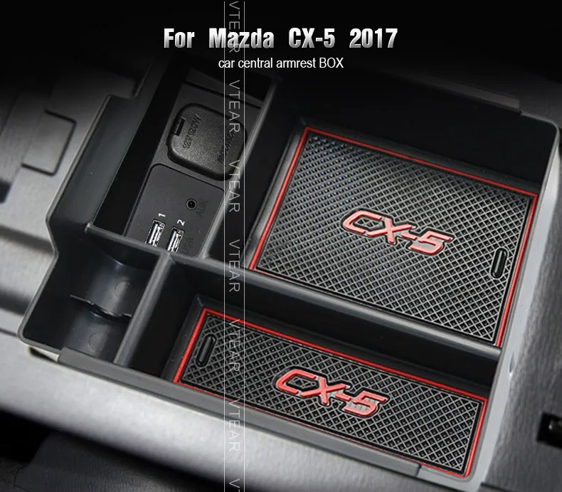Vtear для Mazda CX-5 CX5 аксессуары подлокотник коробка для хранения центральная консоль контейнер-Корзина лоток держатель для укладки