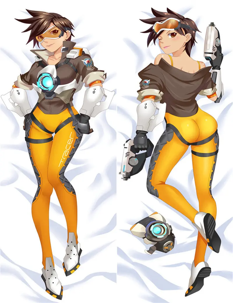 Amellor аниме Overwatch OW Dva Mei Tracer Mercy Sombra сексуальные наволочки 3D двухстороннее постельное белье обнимающее тело наволочка подарок - Цвет: 4
