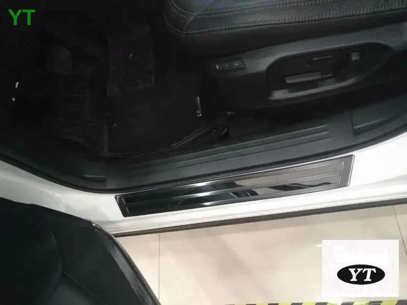 Авто внутренняя и внешняя Накладка на порог, накладка на педаль для Mazda CX-5, 4 шт./лот, нержавеющая сталь