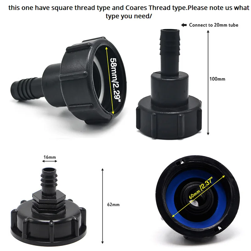 Бесплатная доставка IBC бак 2 &quotButtress Женский адаптер camlock Кран Крышка с отверстием