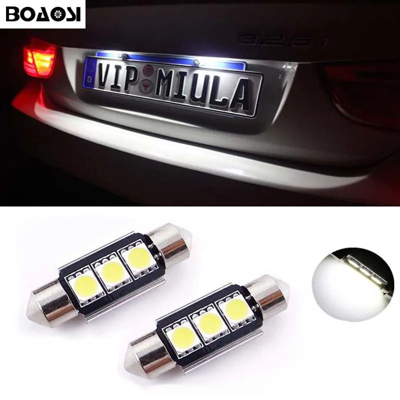 2x CANBUS C5W 36 мм Festoon 3 SMD лампочка для салона автомобиля светильник номерного знака