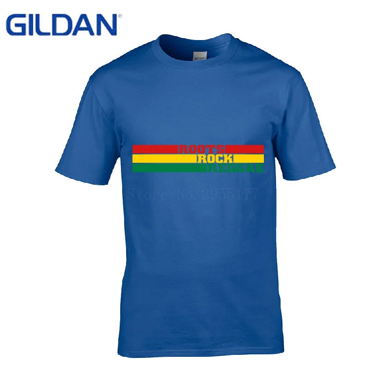 New Arrival Funny t shirts Roots Rock Reggae Summer Style men t-shirts round Neck tshirts Tee Top | Мужская одежда