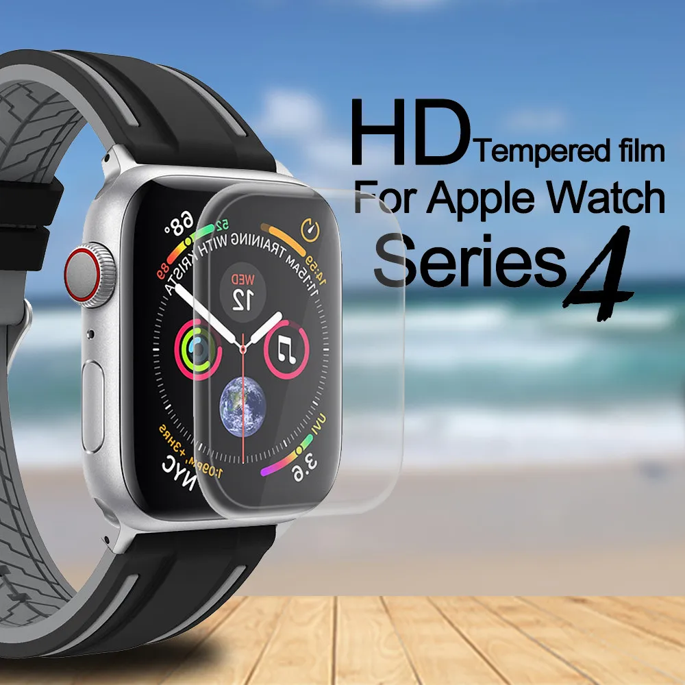 Защитная пленка для Apple Watch Series 4 40/44 мм полноразмерное HD закаленное стекло смарт