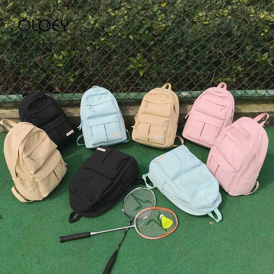 

Preppy Style Women Backpack 2019 New Classic Mini Mochilas Nylon School Bag Bagpack Travel Back Pack Large Capacity Shoulder Bag