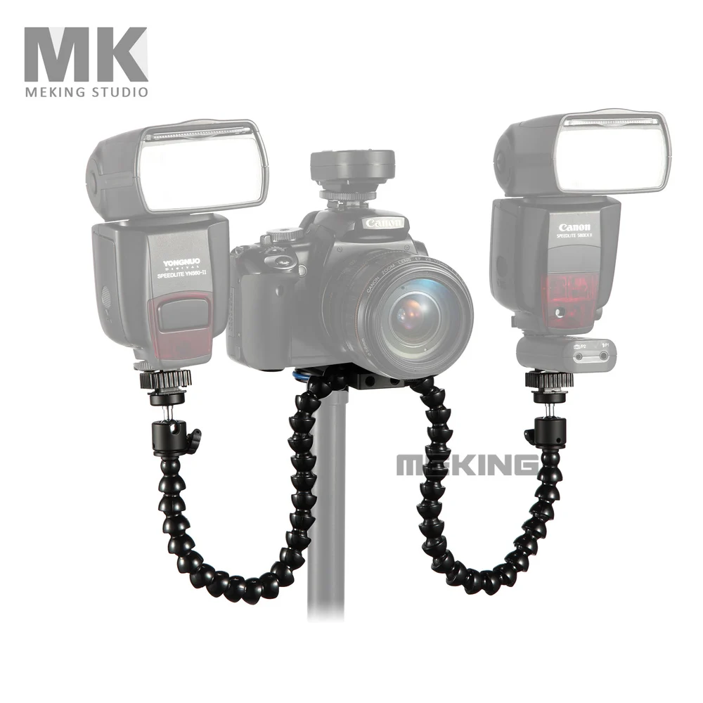 Meking octopodods arm Studio Macro двойной скоростной светильник для вспышки Speedlite кронштейн