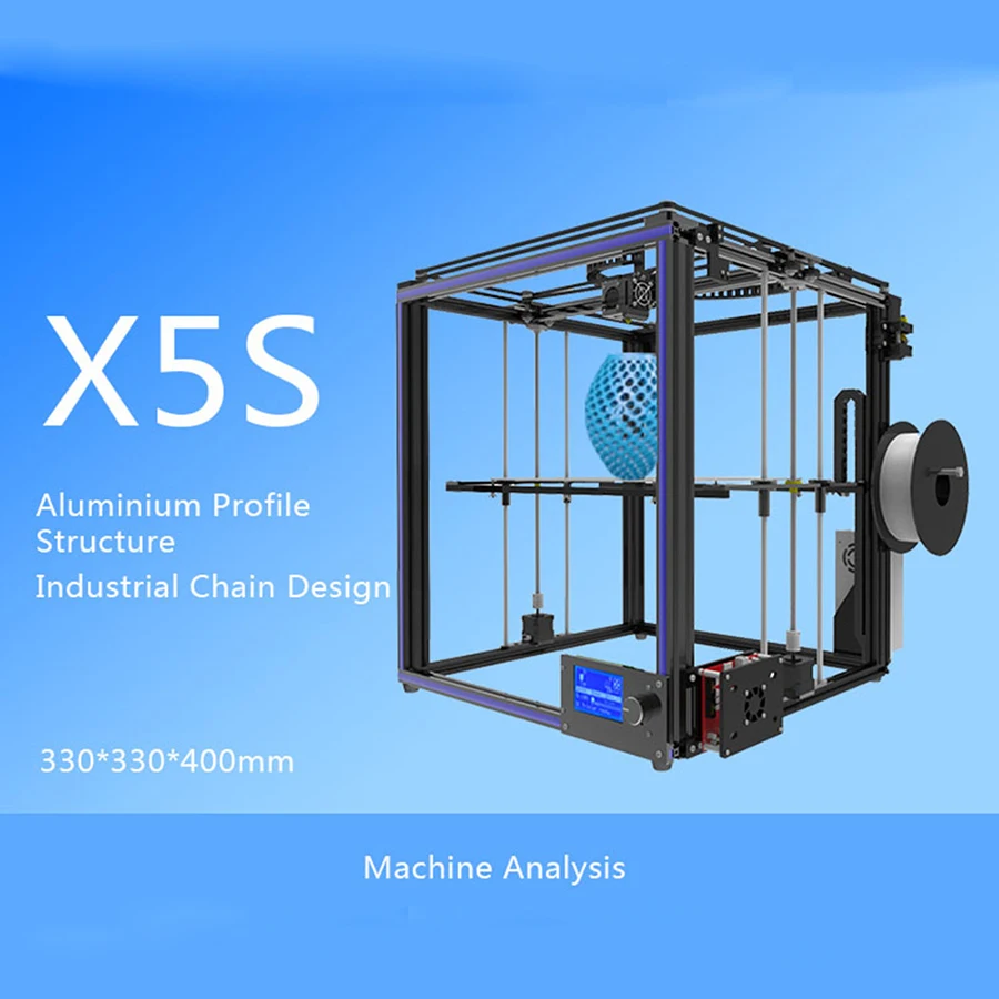 Tronxy X5S 3D принтеры Высокая точность большая площадь печати 330*330*400 мм Экструдер комплект DIY CoreXY Системы с