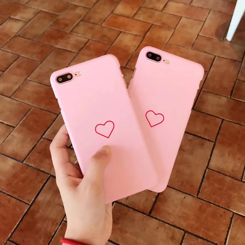 Чехол Boucho с сердечками для iphone 8 8Plus Модный чехол задней панели ультратонкие