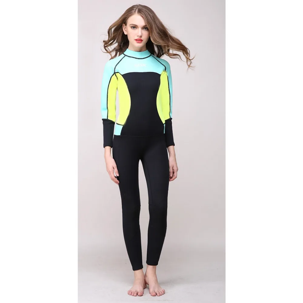Неопреновый гидрокостюм для женщин 3 мм цельный комбинезон костюм девушек