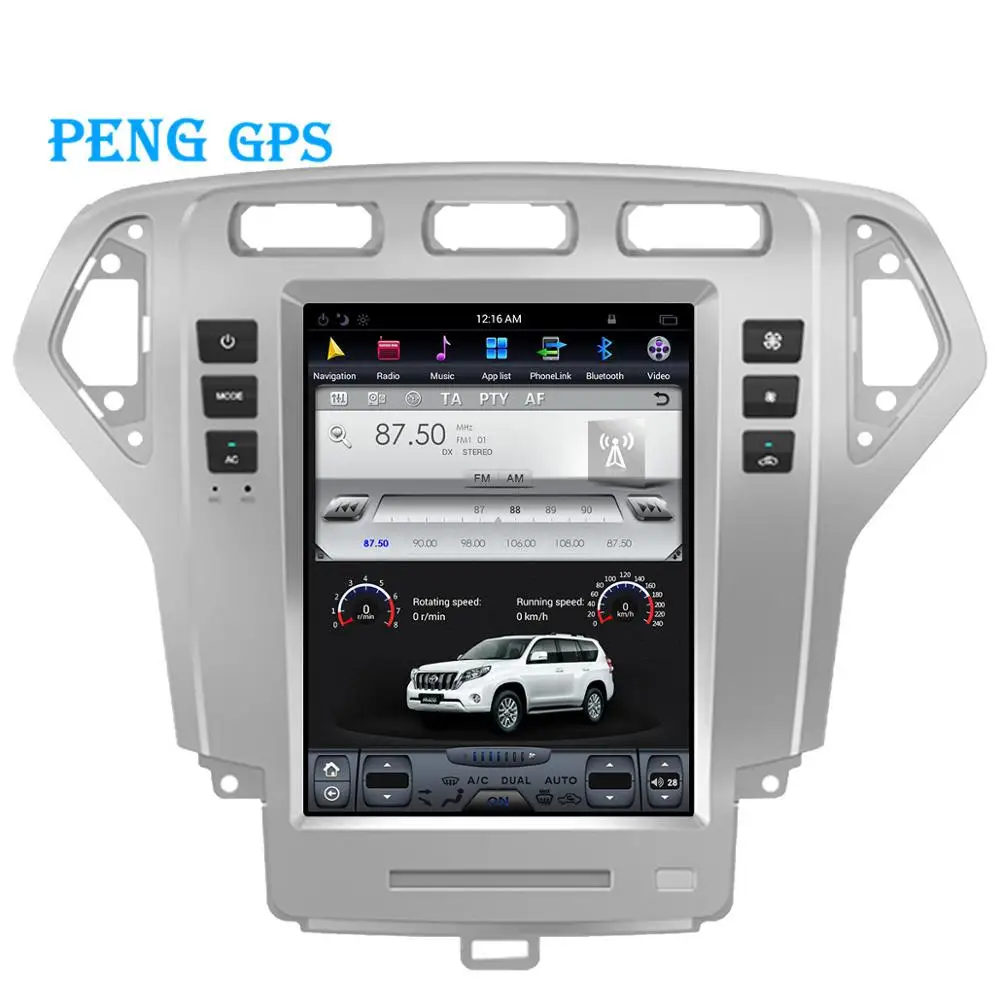 10 4 &quotTesla автомобильный Радио вертикальный экран для Ford Fusion Mondeo 2007 2010 gps