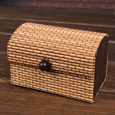 coffee Fashion Ring Necklace Earrings Bamboo Wooden Jewelry Storage Boxes Cosmetic Hot Selling Storage Container - Цвет: coffee