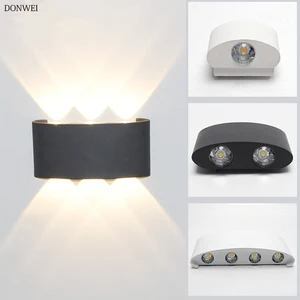 Наружные водонепроницаемые светодиодсветодиодный лампы IP65 COB для крыльца, Современный домашний декор, алюминиевая настенная лампа для двора, коридора, балкона