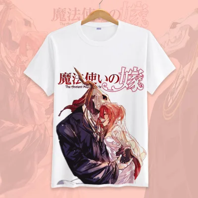 22 Футболка с аниме «Mahoutsukai no Yome The Ancient magus», футболка для невесты, парная футболка с короткими рукавами и рисунком, футболки, camiseta - Цвет: 22