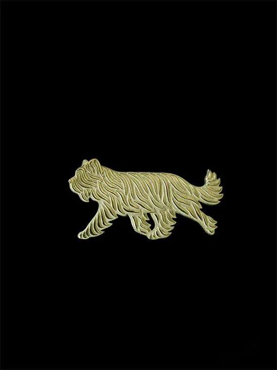 Высокое качество милые трендовые Briard (укороченные ушки) броши и заколки для собак