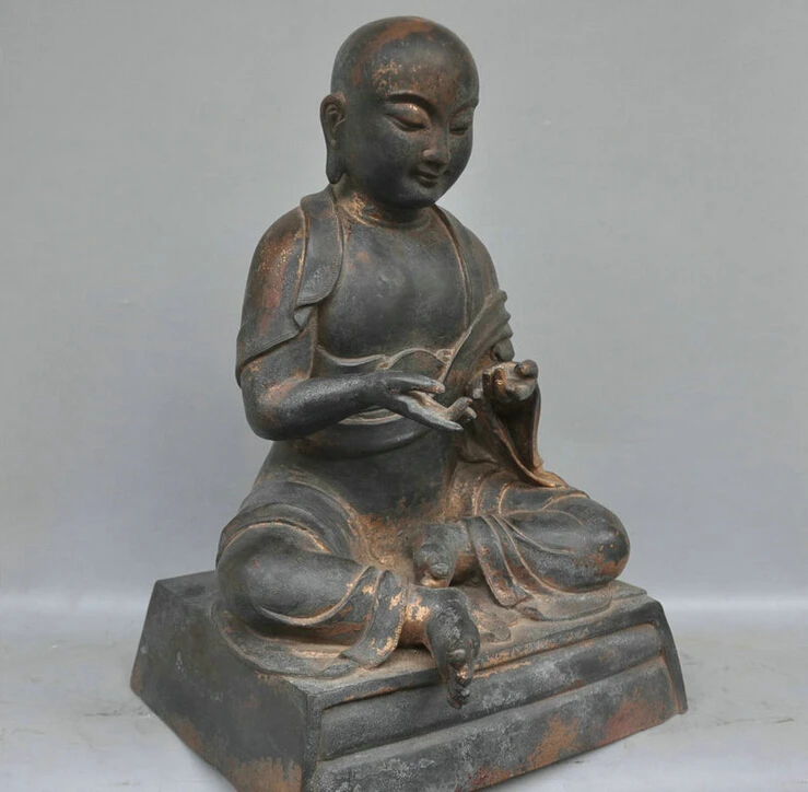 15 &quotКитайский буддийский Тибет лама монах гуру Будда бронзовая Медная Статуя