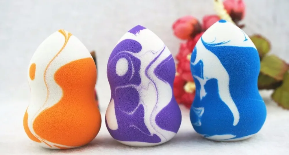 1 шт. цветная Косметическая пышная розовая губка для девочек пудра набор