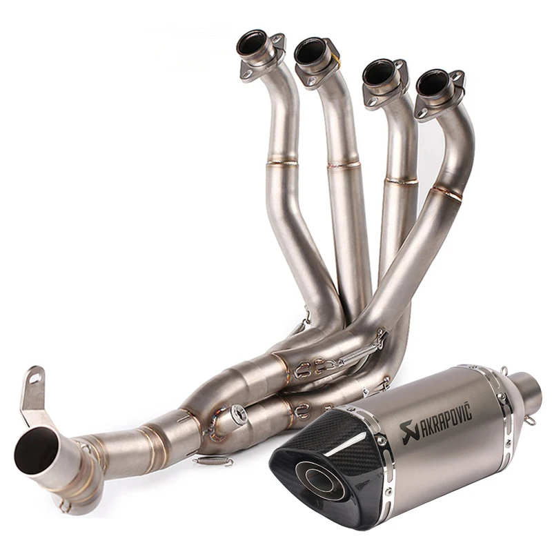 Z900 выхлопная система мотоцикла выхлопная труба akrapovic глушитель скольжения на средней трубы катышки трубы для Kawasaki Z900