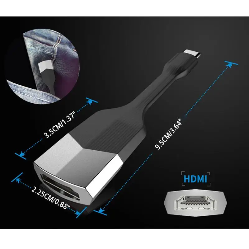 Кабель USB C HDMI Type к Male 4K 2K для MacBook Samsung Galaxy S8/S8 + Huawei Mate 10 адаптер Led Tv | Электроника