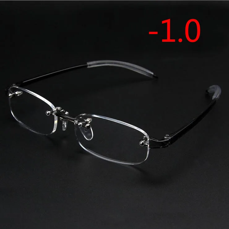 Myopia 100 Очки без оправы для мужчин и женщин, очки без оправы, Ультралегкая оправа, очки для близорукости, 100~ 400 градусов - Цвет оправы: Myopia 100