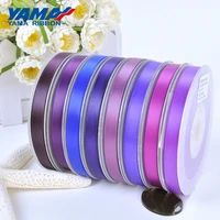 yama 50 57 63 75 100 mm 100yardslot double face satin ribbon purple for party wedding decoration handmade rose flowers craft