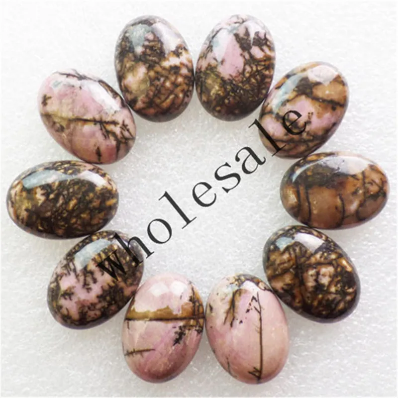 (12 шт./лот) оптовая продажа A + высокое качество натуральный Родонит Овальный