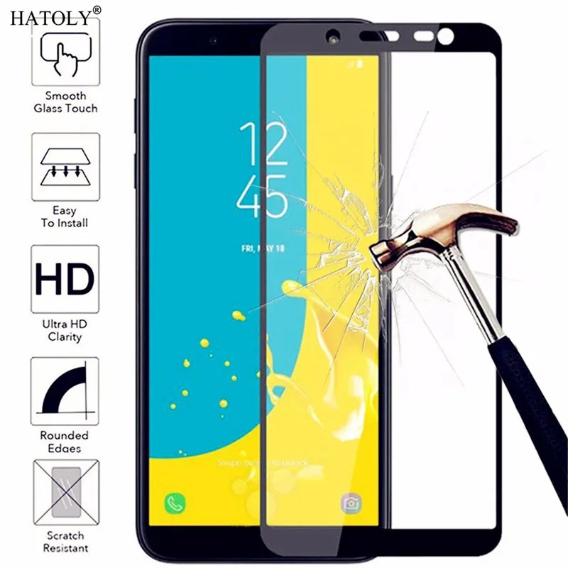 Стекло для Samsung Galaxy J6 2018 2 шт. закаленное стекло Защита экрана с полным покрытием
