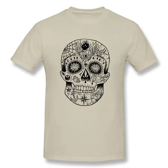 sugar skull t shirt mens